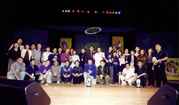 Winners onstage at the 2001 Philippine Web Awards
